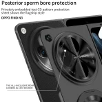 For OnePlus Open Case Ultra Thin Matte Magnetic Ring Bracket Wireless Charging With Tempered Film Folding Shockproof Hard Cover 4