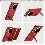 Double Magnetic Hinge All-included Case For Huawei Mate XT Luxury Plating Plain Leather Stand Hard Cover For Huawei Mate XT Case 6