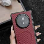 With Reboundable Hinges Carbon Fiber Grain Built-in Thin Magnetic Case For Honor Magic V 5 v5 V3 Slim Camera Protect Cover 4