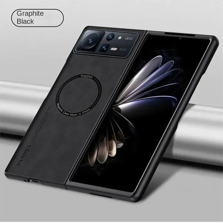 Slim Sheepskin Leather Matte Cover For Xiaomi Mix Fold 3 2 Case Camera Protect Fundas Mix Fold3 Magsafe Wireless Charge Cases 1