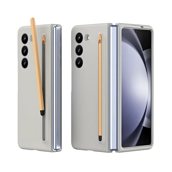 RENGZ With S Pen Silicone Case For Smasung Galaxy Z Fold 7 6 5 4 Pen Slot Shockproof Hard PC Fold5 Fold6 Fold7 Protection Cover 10