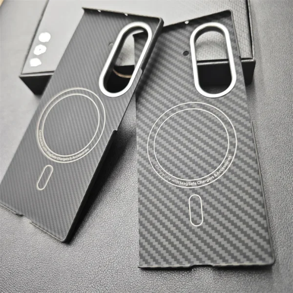 Aramid Magnetic Case For Samsung Galaxy Z Fold 7 Carbon Fiber Cover For Magsafe Case Shell Cover Mobile Phone Accessories 2
