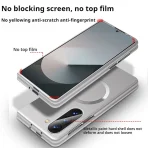 For Magsafe Metal Paint Plating Magnetic Frosted Case For Samsung Z Fold 7 6 5 4 3 ZFlip 7 6 5 4 3 Wireless Charge Slim PC Cover 5