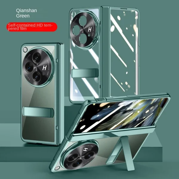 Transparent Privacy Screen Tempered Glass Protector Case For OnePlus Open 1 + Open Fold All-inclusive Spring Hinged Holder Cover 13