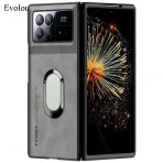 For Xiaomi Mix Fold 3 Sheepskin Leather Magnetic Ring Stand Holder Phone Case For Xiaomi Mix Fold4 2 Matte Lens Protection Cover 6