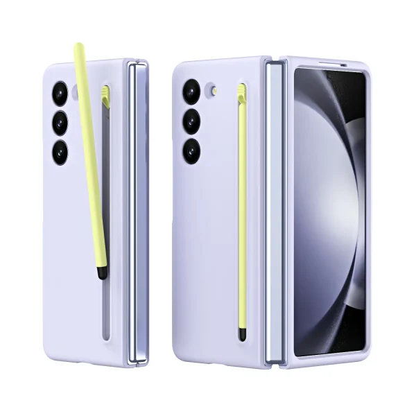 RENGZ With S Pen Silicone Case For Smasung Galaxy Z Fold 7 6 5 4 Pen Slot Shockproof Hard PC Fold5 Fold6 Fold7 Protection Cover 8
