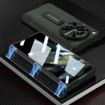 Magnetic Hinge PU Leather Case For Oneplus Open With Front Glass 360 All-included Protective Stand Cover For Oneplus Open Case 4