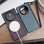 With Reboundable Hinges Carbon Fiber Grain Built-in Thin Magnetic Case For Honor Magic V 5 v5 V3 Slim Camera Protect Cover 1