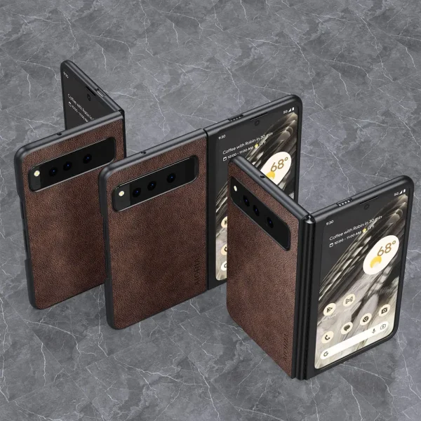 PU Leather Case for Google Pixel Fold 5G simply Business style Hard PC with PU 2in1 material 1