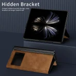 Luxury Leather Folding Case For Xiaomi Mix Fold 2 High-end Business Holster For Mi Mix Fold 2 With Hidden Bracket 1