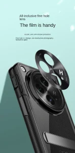 Transparent Privacy Screen Tempered Glass Protector Case For OnePlus Open 1 + Open Fold All-inclusive Spring Hinged Holder Cover 3
