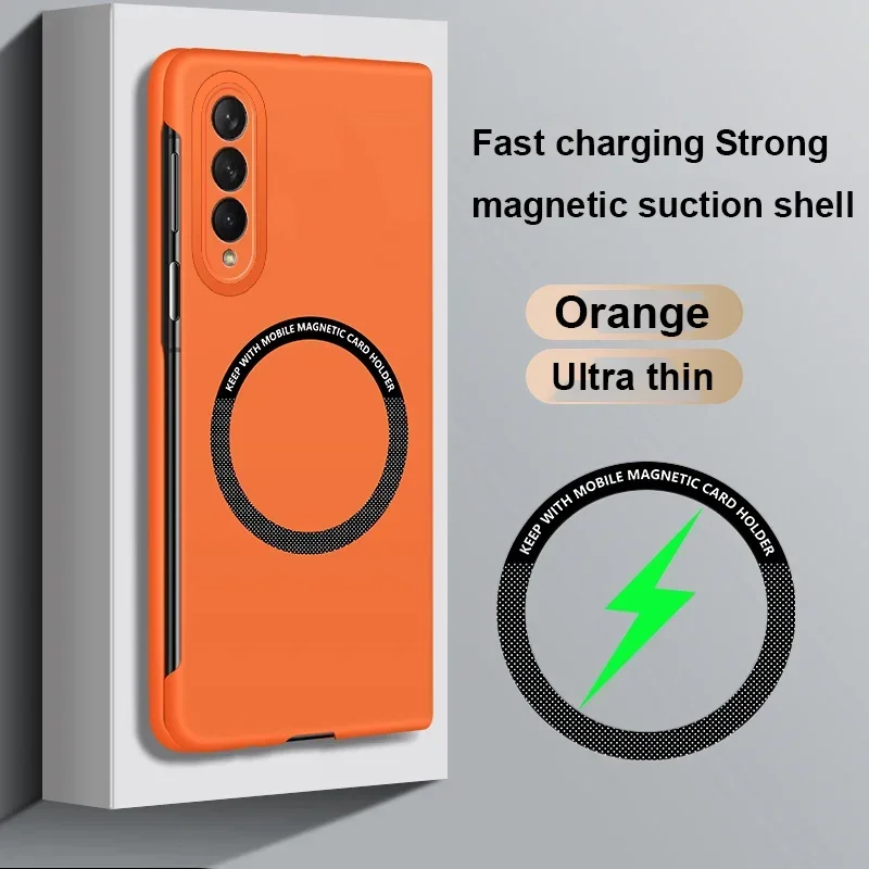 Ultra Thin Skin Feel Case for Samsung Galaxy Z Fold 3 4 5 6 7 Fold5 for Magsafe Magnetic Wireless Charging Fold6 Fold4 Cover 1