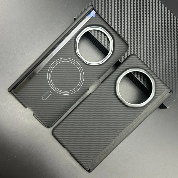Magnetic Real Aramid Carbon Fiber Hinge Phone Case Cover On For Huawei Honor Magic V3 V5 5G Global Fold MagicV5 V 3 5 Magsafe 1
