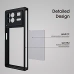 ibmrs for Xiaomi Mix Fold 3 fold Case,Frosted transparent Shockproof Protection Case 3
