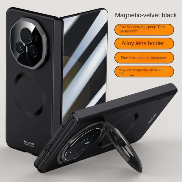 Magsafe Magnetic With Privacy Tempered Glass Flim Full Protect case For Honor Magic V 3 Magic V3 Spring Hinge Holder Cover 9