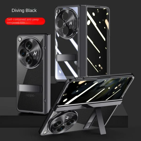 Transparent Privacy Screen Tempered Glass Protector Case For OnePlus Open 1 + Open Fold All-inclusive Spring Hinged Holder Cover 12