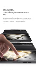 Automatic Spring Hinge Leather case For Honor Magic V2 Tempered Glass All-inclusive Kick Stand Camera Protect Cover 3