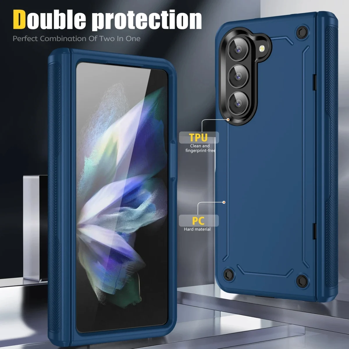 Anti-Falling Phone Bag Armor Case for Samsung Galaxy Z Fold 5 6 fold6 Fold5 Zfold5 5G Hinge Protective Cases 4